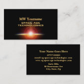 宇宙時代のテクノロジー、太陽のflare 名刺 (正面/裏面)