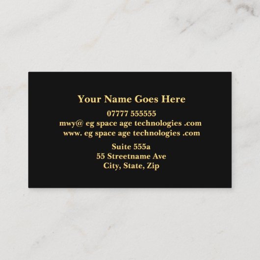 宇宙時代のテクノロジー、太陽のflare 名刺 (裏面)