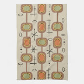 宇宙時代の幾何学的数々のアートカラー キッチンタオル (縦)