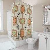 宇宙時代の幾何学的数々のアートカラー シャワーカーテン (インサイチュ)