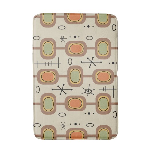 宇宙時代の幾何学的数々のアートカラー バスマット (正面縦)