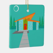 宇宙時代の漫画の家のクリスマスのオーナメント セラミックオーナメント (右)