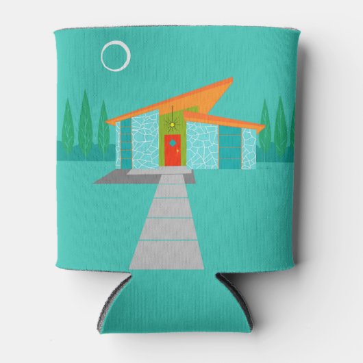 宇宙時代の漫画の家のクーラーボックス 缶クーラー (正面)