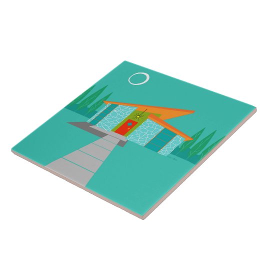 宇宙時代の漫画の家のセラミックタイル タイル (側面)