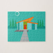 宇宙時代の漫画の家のパズル ジグソーパズル (横)