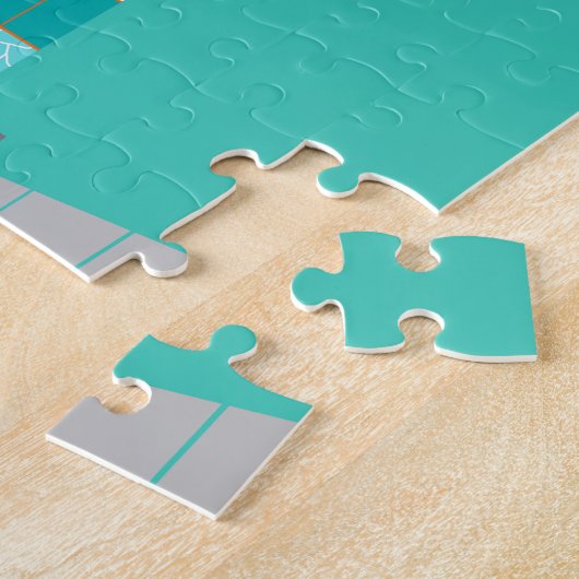 宇宙時代の漫画の家のパズル ジグソーパズル (側面)