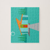 宇宙時代の漫画の家のパズル ジグソーパズル (縦)