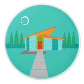 宇宙時代の漫画の家の陶磁器のノブ セラミックノブ (正面)