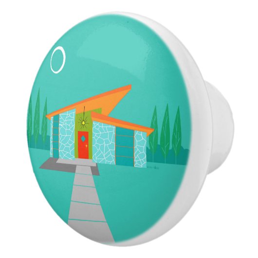 宇宙時代の漫画の家の陶磁器のノブ セラミックノブ (右)