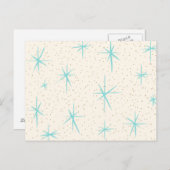宇宙時代ターコイズスターバスト葉書 ポストカード (正面/裏面)