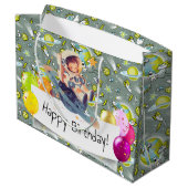 宇宙時代誕生日 ラージペーパーバッグ (裏面アングル)