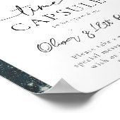 宇宙時間カプセル標識 |宇宙誕生日 ポスター (角)