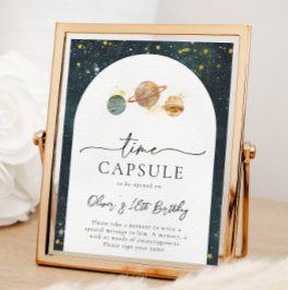 宇宙時間カプセル標識 |宇宙誕生日 ポスター