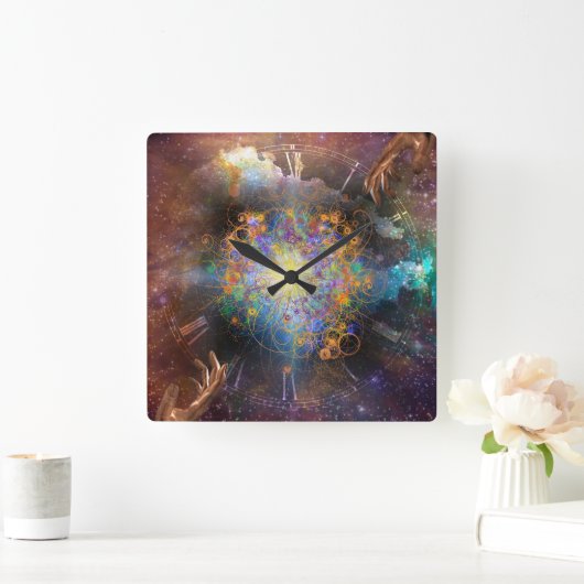 宇宙時間原子 スクエア壁時計 (ホーム)
