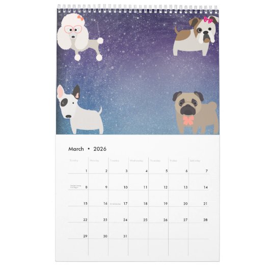 宇宙暦 カレンダー (3月 2026)