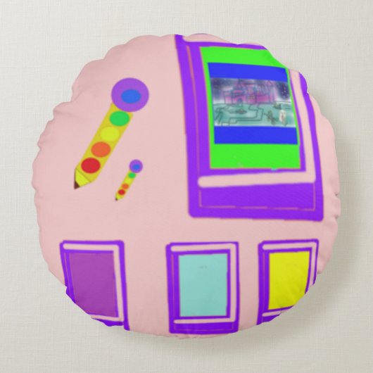 宇宙書 ラウンドクッション (正面)