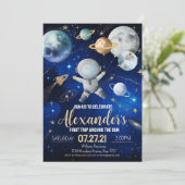 宇宙最初の太陽一周おめでとう！外宇宙最初の誕生日 招待状 (スタンド正面)