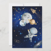 宇宙最初の太陽一周おめでとう！外宇宙最初の誕生日 招待状 (裏面)