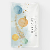 宇宙最初の日のまわりにの誕生日 横断幕 (縦)