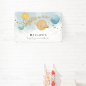 宇宙最初の日のまわりにの誕生日 横断幕 (インサイチュ)