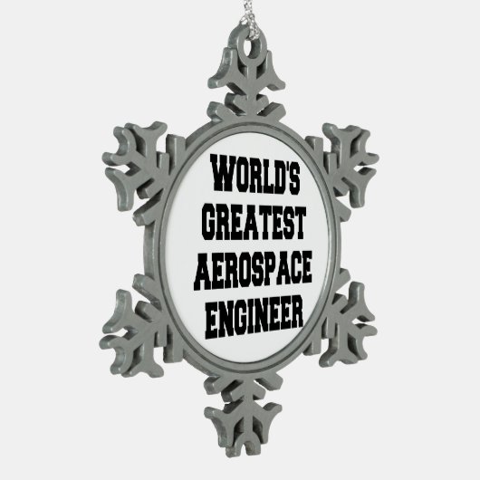 宇宙最大手の航空宇宙技術者 スノーフレークピューターオーナメント (左)