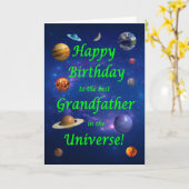 宇宙最高のにおける祖父誕生日 カード (黄色い花)
