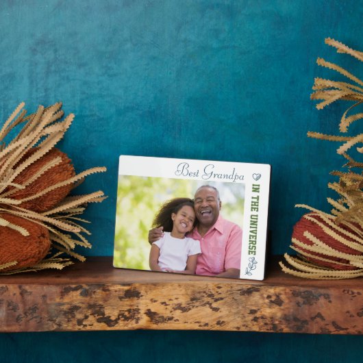 宇宙最高のにおじいちゃん写真 フォトプラーク (側面)