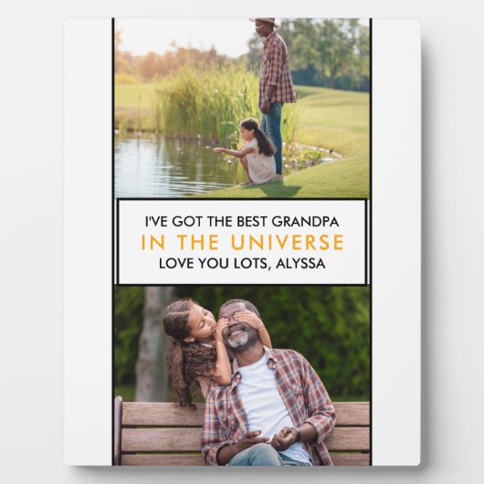 宇宙最高ののおじいちゃんパーソナライズされた2 Photo フォトプラーク (正面)