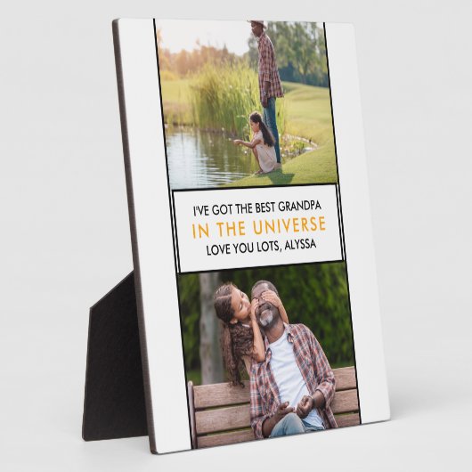 宇宙最高ののおじいちゃんパーソナライズされた2 Photo フォトプラーク (側面)