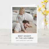 宇宙最高ののパパ | 父モダンの日 カード (黄色い花)