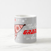 宇宙最高のの孫赤い灰色のマグカップ コーヒーマグカップ (中央)
