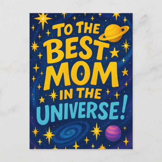 宇宙最高のの母 – Cosmic Mother's Day シーズンポストカード (正面)