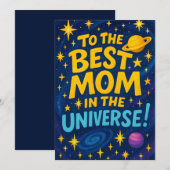 宇宙最高のの母 – Cosmic Mother's Day 招待状 (正面/裏面)