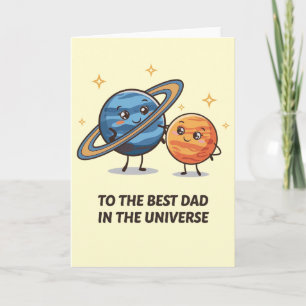 宇宙最高のの父の日のおもしろいパパに カード