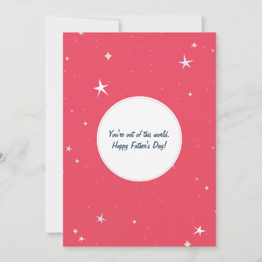 『宇宙最高のの父の日』 カード (裏面)