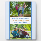 宇宙最高ののStepdadパーソナライズされた 2 フォトプラーク (正面)