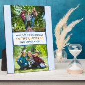 宇宙最高ののStepdadパーソナライズされた 2 フォトプラーク (側面)