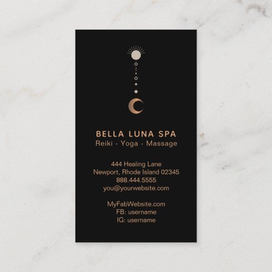*~*宇宙月の宇宙シャーマン月のトテム 名刺 (裏面)