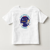 宇宙月パーソナライズされた星宇宙飛行士 トドラーTシャツ (正面)