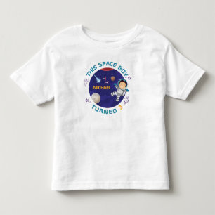 宇宙月パーソナライズされた星宇宙飛行士 トドラーTシャツ