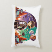 宇宙服の女性 アクセントクッション (裏面(縦))