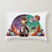 宇宙服の女性 アクセントクッション (裏面)