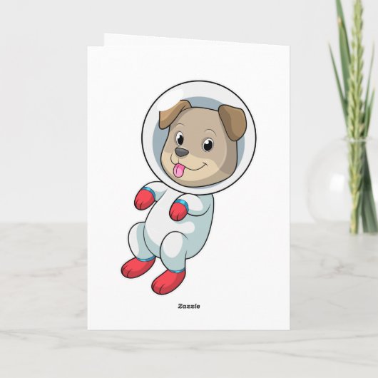 宇宙服を着た宇宙犬 カード (裏面)