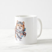 宇宙服を着た宇宙犬 コーヒーマグカップ (正面右)