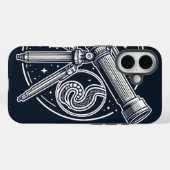 宇宙望遠鏡ヴィンテージ望遠鏡アートフォンケース Case-Mate iPhoneケース (裏面 (横))