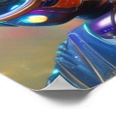 宇宙未来的な美しいカラーポスター ポスター (角)