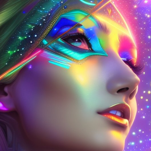 宇宙未来的な美しい色Tシャツ Tシャツ