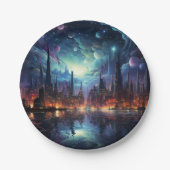 宇宙未来都市超高層ビル ペーパープレート (正面)