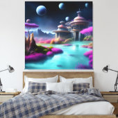 宇宙構造 キャンバスプリント (インサイチュ (寝室))