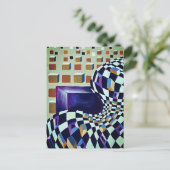 宇宙歪み抽象芸術 ポストカード (スタンド正面)